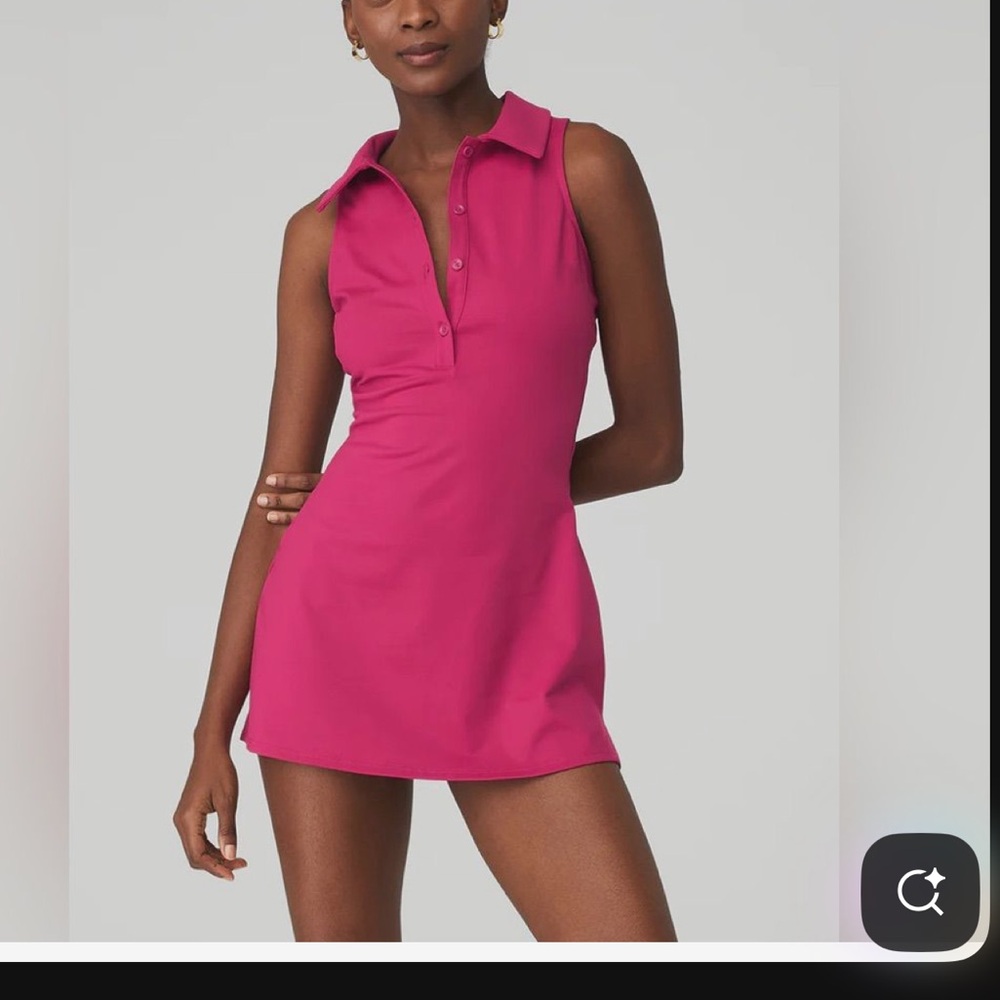 Alo Yoga Women's Pink Charmed Tennis Dress
